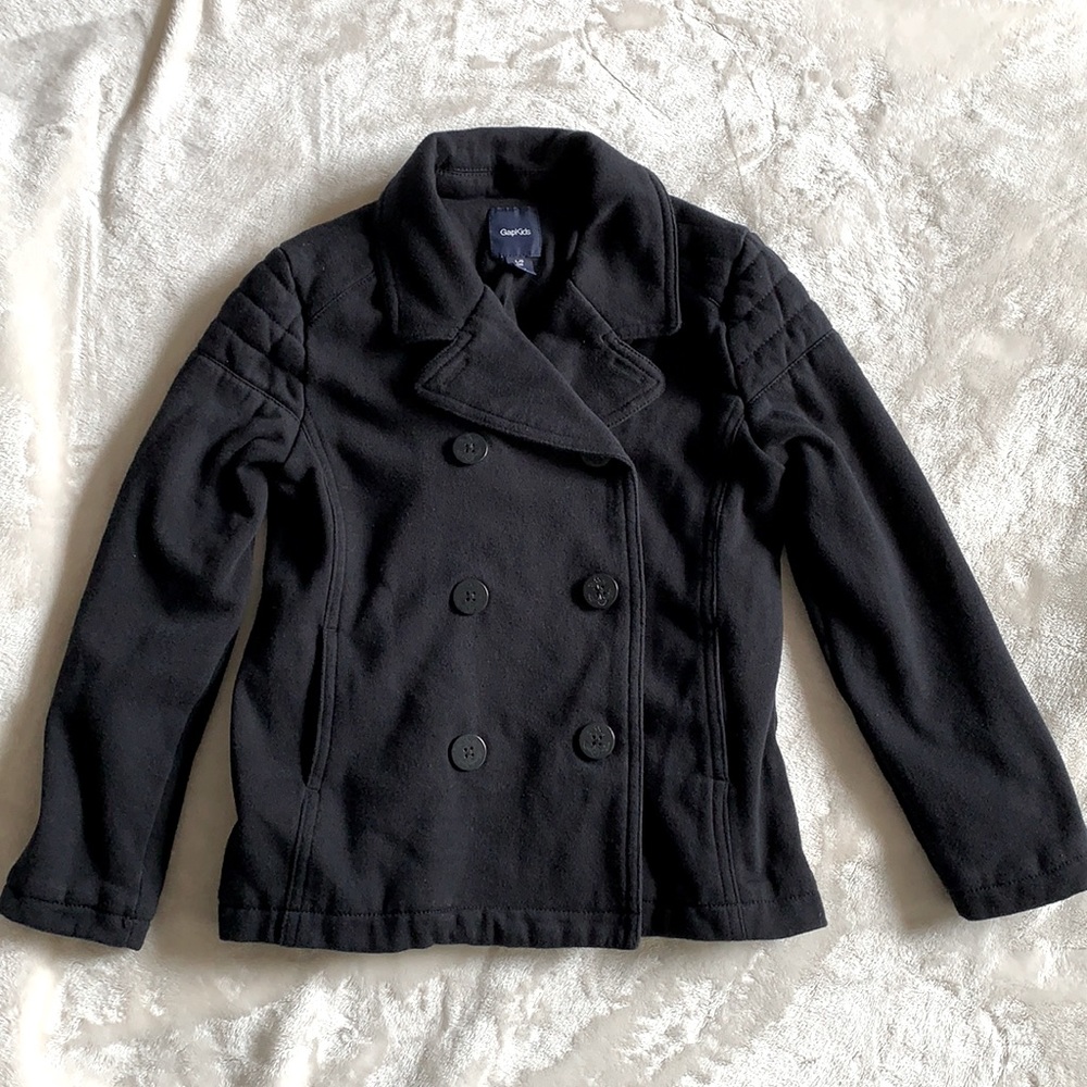 Gap Black Fleece Peacoat Size 10 Large